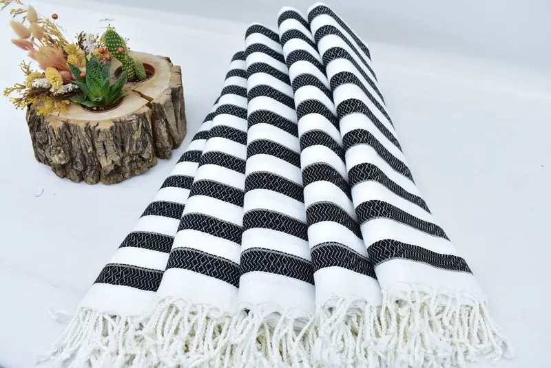 Fringed Turkish peshtemal beach towel USA, Bachelorette Gifts, Boyfriend Christmas Gift, Beach towel, Monogram Beach Towel, Spa Gift Towel - 3