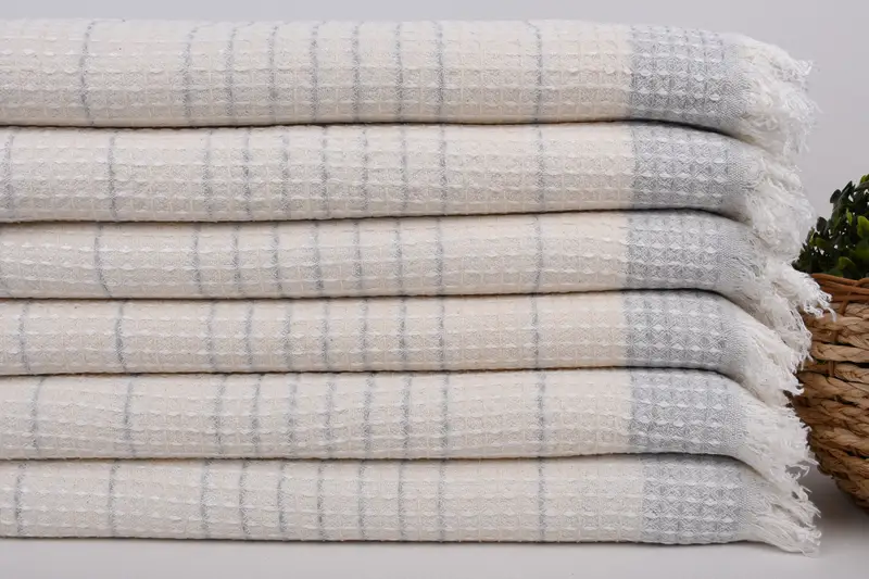 Küçük banyo havlu, 40x20 pamuklu waffle havlu, monogram mutfak havlusu, nedime hediyeleri, spa havlu, bekarlığa veda partisi, tatil havluları - 2