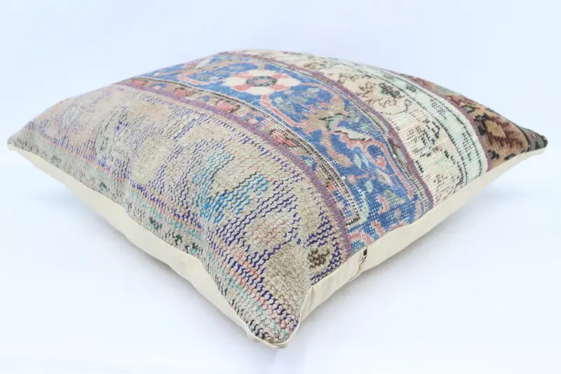 Pillow Sham, Throw Kilim Pillow, Luxury Cushion, Colorful Pillow, Pillow for Sofa, Ikat Cushion Case, Kilim Pillow Cover, 28x28 Blue Pillow Cover - 6