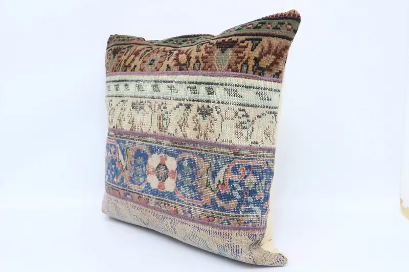 Pillow Sham, Throw Kilim Pillow, Luxury Cushion, Colorful Pillow, Pillow for Sofa, Ikat Cushion Case, Kilim Pillow Cover, 28x28 Blue Pillow Cover - 4