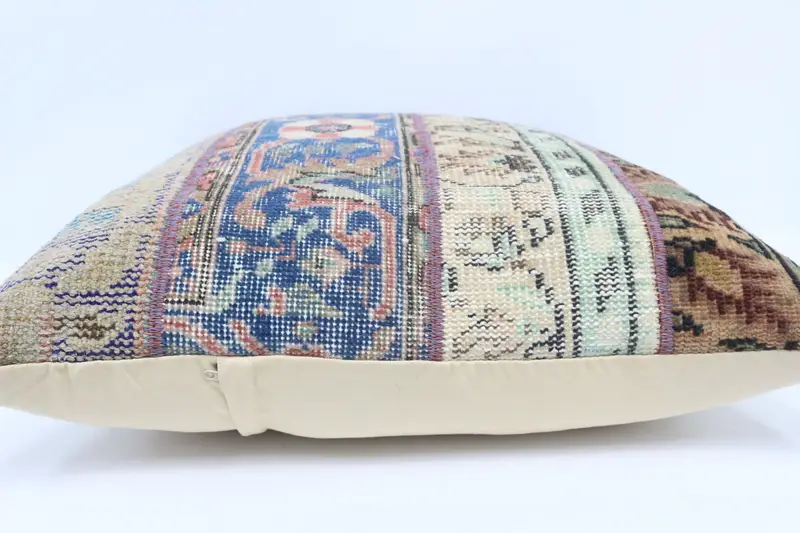 Pillow Sham, Throw Kilim Pillow, Luxury Cushion, Colorful Pillow, Pillow for Sofa, Ikat Cushion Case, Kilim Pillow Cover, 28x28 Blue Pillow Cover - 5
