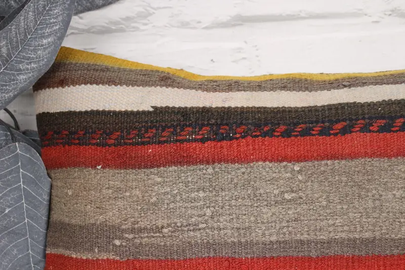 Boho Pillow Sham Cover, Kilim Cushion Sham, Aztec Pillow Sham, Meditation Pillow Cover, 10x20 Red Pillow, Pillow Sham, Pillow for Couch - 2