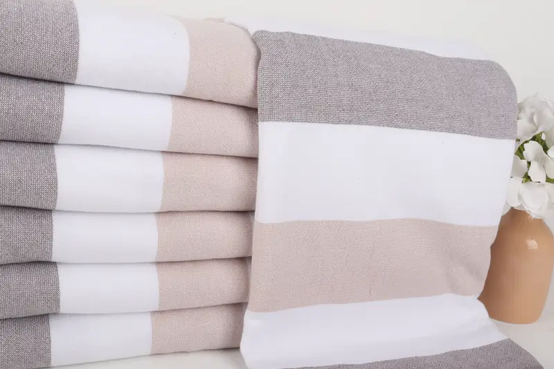 Bath towel, 64x36 Cotton Striped Terry Towel, Turkish beach towel, Yoga Towel, Christmas Favors, Turkish Bath Towel USA, Wedding Gifts Towel - 2