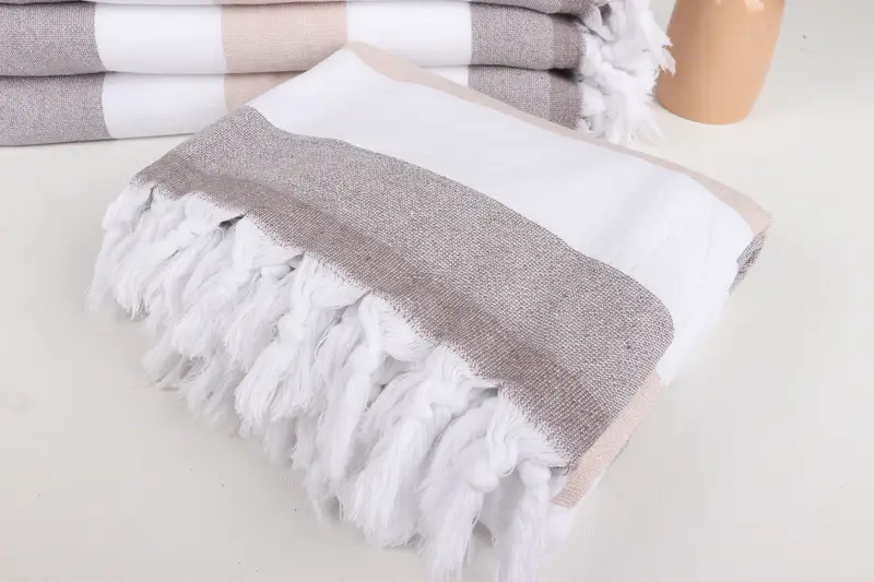 Bath towel, 64x36 Cotton Striped Terry Towel, Turkish beach towel, Yoga Towel, Christmas Favors, Turkish Bath Towel USA, Wedding Gifts Towel - 5
