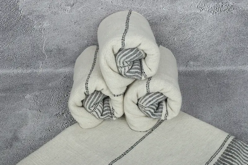 Turkish Towel USA, Travel Towel, 70x40 Linen Striped Towel, Hammam towel, Custom Wedding Gift, Florida Bachelorette Party Favors, Personalize Gift - 7