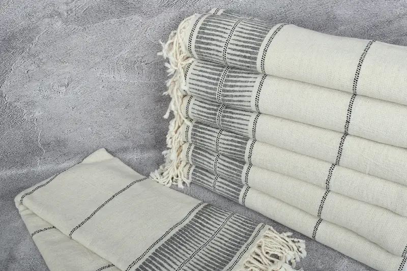 Turkish Towel USA, Travel Towel, 70x40 Linen Striped Towel, Hammam towel, Custom Wedding Gift, Florida Bachelorette Party Favors, Personalize Gift - 2