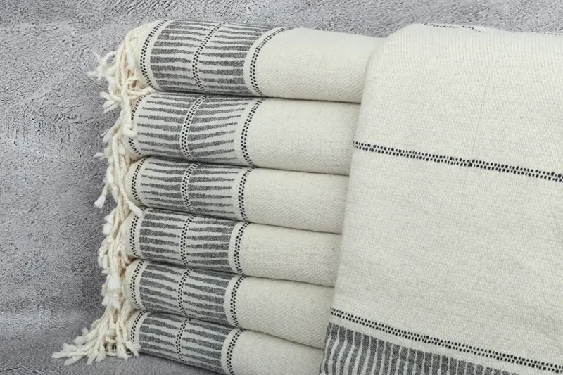 Turkish Towel USA, Travel Towel, 70x40 Linen Striped Towel, Hammam towel, Custom Wedding Gift, Florida Bachelorette Party Favors, Personalize Gift - 1