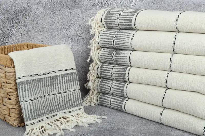 Turkish Towel USA, Travel Towel, 70x40 Linen Striped Towel, Hammam towel, Custom Wedding Gift, Florida Bachelorette Party Favors, Personalize Gift - 3