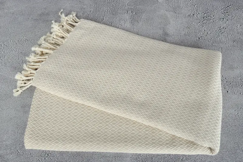 Embroidered Towel, Bachelor Party Gifts, Turkish beach towel with fringe, 70x40 Cotton Diamond Towel, Thin towel, Personalized Bridesmaid Gift - 6