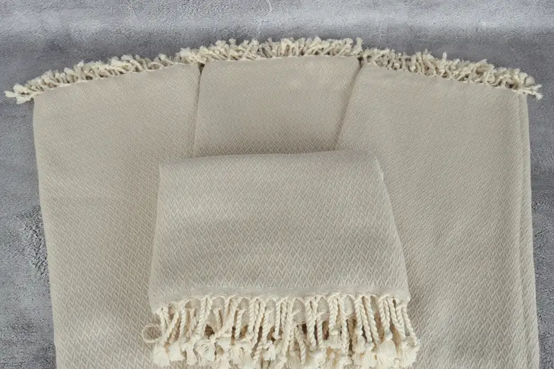 Embroidered Towel, Bachelor Party Gifts, Turkish beach towel with fringe, 70x40 Cotton Diamond Towel, Thin towel, Personalized Bridesmaid Gift - 4