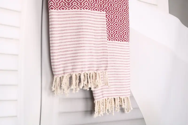 Lightweight Turkish towel, 76x38 Cotton Diamond Towel, Summer Towel, Beach Wedding Favor, Bachelorette Party Favors, Personalised Gift, Travel towel - 8
