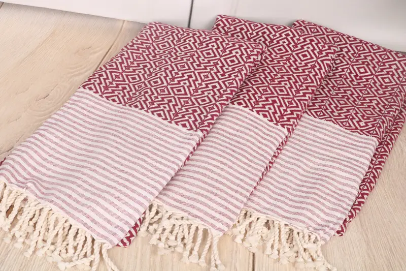 Lightweight Turkish towel, 76x38 Cotton Diamond Towel, Summer Towel, Beach Wedding Favor, Bachelorette Party Favors, Personalised Gift, Travel towel - 6