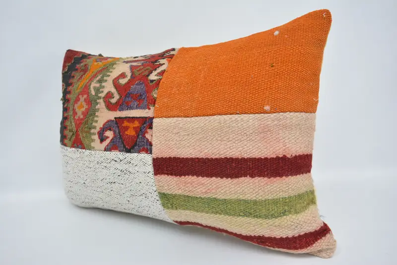 Living Room Throw Cushion Case, 16x24 Orange Cushion Cover, Car Pillow Case, Vintage Kilim Pillow, Kilim Pillow, Pillow Sham, Gift Pillow - 1