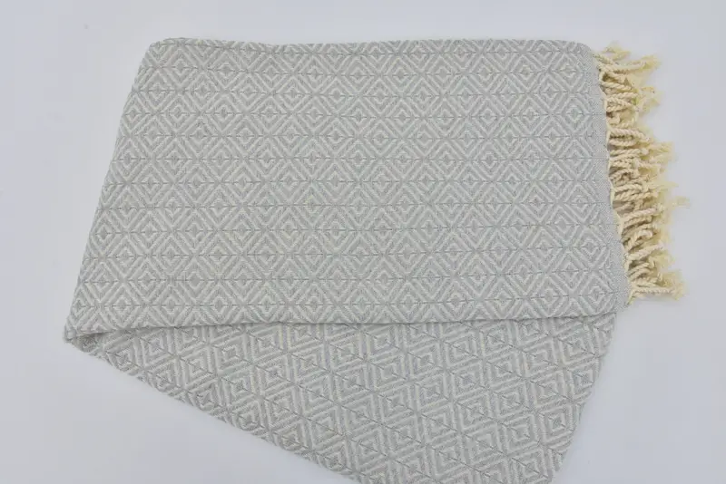 Personalized Beach Towel, Bridesmaid Gift Towel, Organic Cotton Towel, 70x40 Cotton Diamond Towel, Large Turkish Towel, Valentines Day Gift For Him - 6