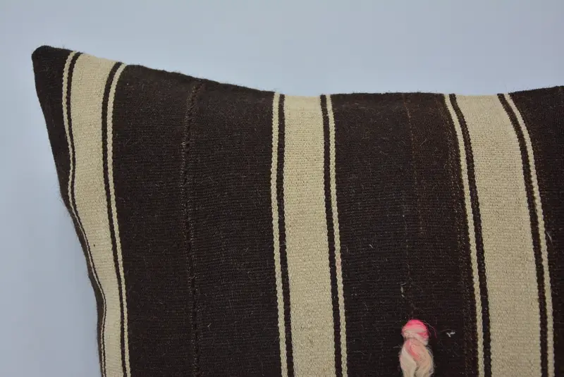 16x24 Brown Pillow Cover, Interior Designer Pillow, Southwestern Cushion Case, Cushion Case, Boho Pillow, Ottoman Pillow Cover, Turkish Kilim Pillow - 2