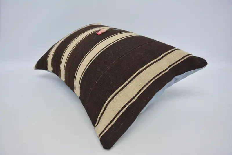 16x24 Brown Pillow Cover, Interior Designer Pillow, Southwestern Cushion Case, Cushion Case, Boho Pillow, Ottoman Pillow Cover, Turkish Kilim Pillow - 6