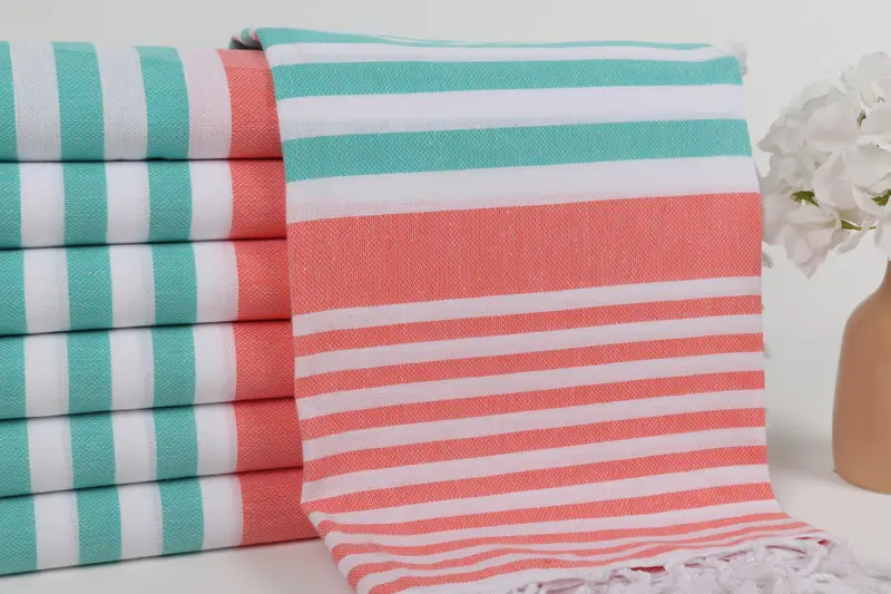 Personalized Wedding Gift For Couple, Personalized Bridesmaid Gift, Turkish Towel USA, Bachelorette Party Gift, 68x36 Cotton Striped Towel - 2