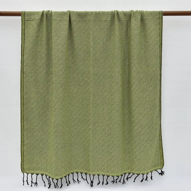 70x40 Cotton Diamond Towel, Bachelor Gifts, Turkish bath towel, Valentines Gift, Embroidered Towel, Peshtemal beach towel with unique design - 2