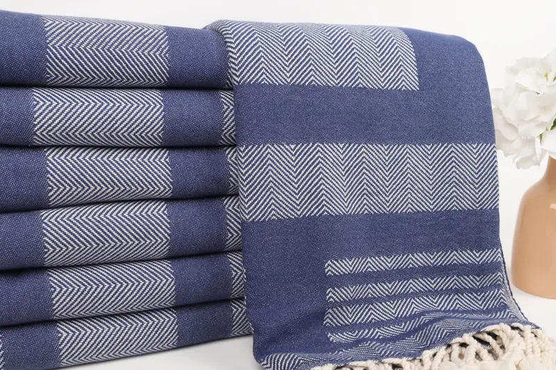 Engagement Gift, Bachelorette Party Gift, Personalized Bridesmaid Gift, Girl Trip Party Favor, 68x38 Cotton Chevron Towel, Embroidered Towel - 4