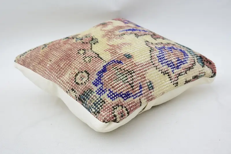Pillow Sham, Handmade Kilim Cushion, Accent Cushion Cover, Ottoman Cushion Cover, Throw Kilim Pillow, 12x12 Beige Cushion Case, Pillow for Couch - 6