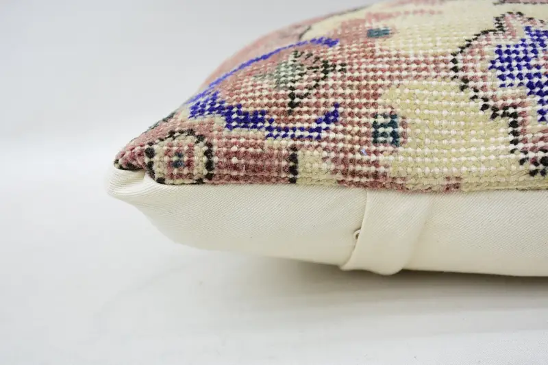 Pillow Sham, Handmade Kilim Cushion, Accent Cushion Cover, Ottoman Cushion Cover, Throw Kilim Pillow, 12x12 Beige Cushion Case, Pillow for Couch - 5