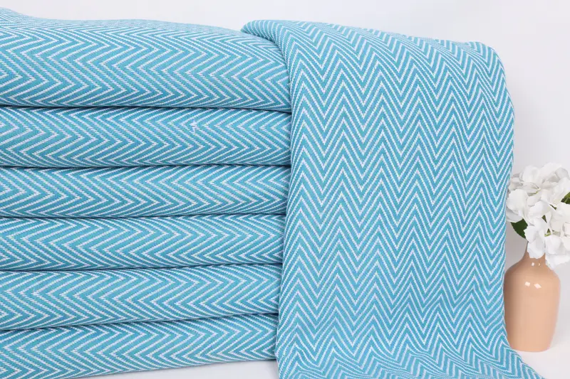 Düğün Hediyesi Özel Battaniye, Onun İçin Hediyeler, 96x80 Pamuklu Chevron Havlu, Monogram Battaniyesi, Bekarlığa Destek Partisi Favors, Dekoratif Battaniye - 2