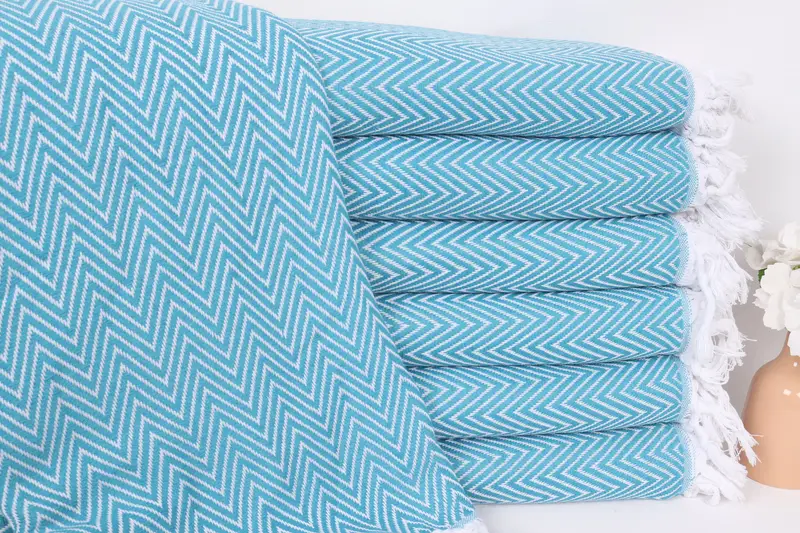 Düğün Hediyesi Özel Battaniye, Onun İçin Hediyeler, 96x80 Pamuklu Chevron Havlu, Monogram Battaniyesi, Bekarlığa Destek Partisi Favors, Dekoratif Battaniye - 1