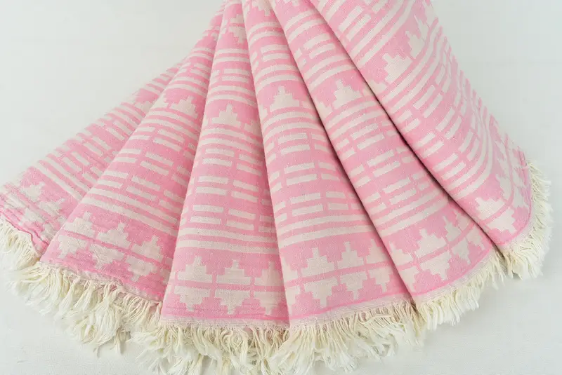 Peshtemal Towel, Summer Gift, Turkish Towel Set, Beach Towel Gift, Peshtemal, Yoga Towel, Personalized Beach Towel, 70x40 Cotton Kilim Design Towel - 6