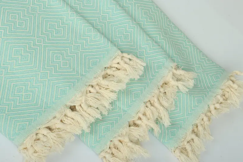 Throw Blanket Couch, Best Friend Christmas Gift, Beach Theme Wedding Gift, Decorative Blanket, Monogram Blanket, 92x80 Cotton Diamond Towel - 7