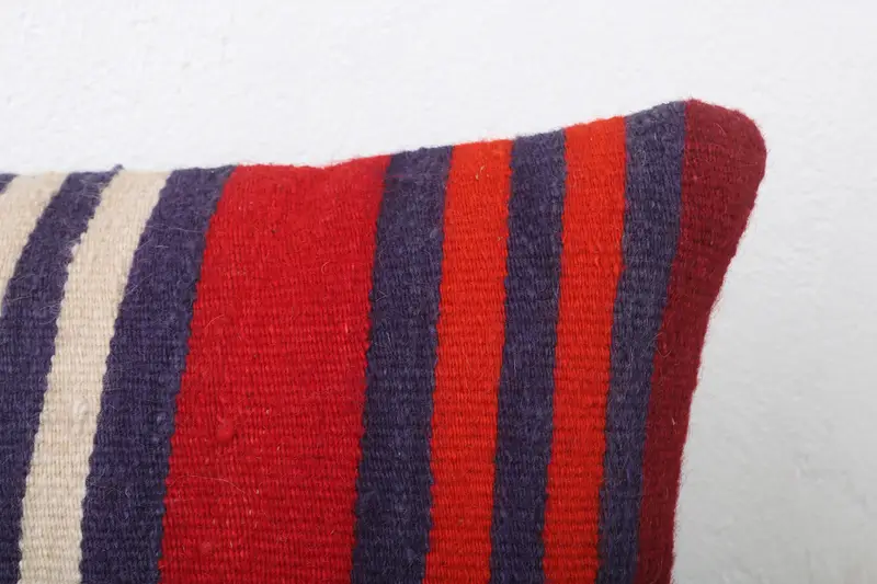 Boho Pillow Sham Cover, 12x24 Orange Pillow, Toss Pillow Cover, Pillow, Handmade Kilim Cushion, Pillow for Couch - 5