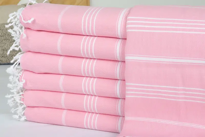 Organic Beach Blanket, 96x80 Cotton Striped Towel, Tablecloth, Christmas Gift, Turkish Throw Blanket, Bachelorette Party Favors, Woven Throw Blanket - 2