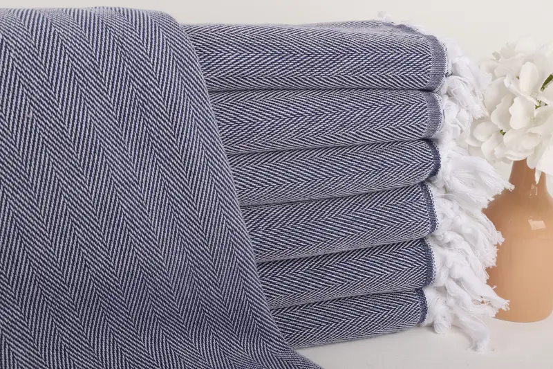 Brautjungfern-Geschenkhandtuch, Marineblau, Baumwolle, 101,6 x 160 cm, Geschenk zur Hochzeit