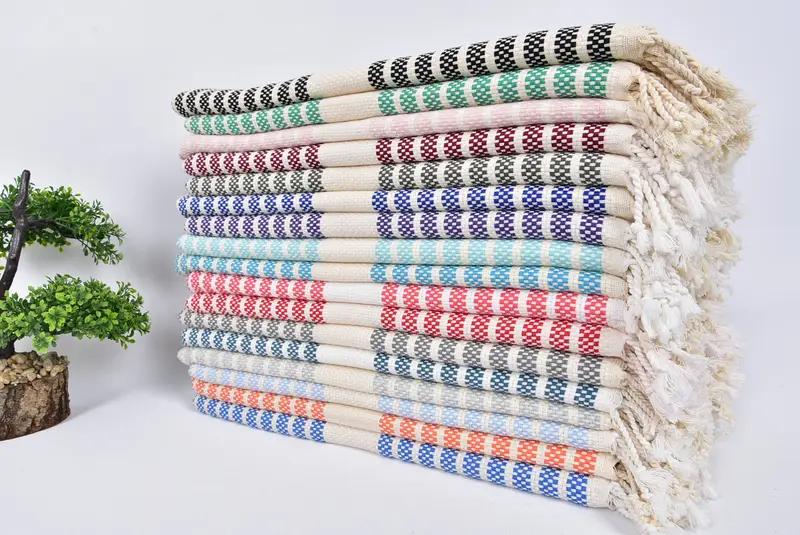 70x40 Cotton Striped Towel, Turkish Bath Towel Set, Wedding Shower Gift, Personalized Turkish Towel, Custom Gift, Soft towel, Housewarming Gift - 1