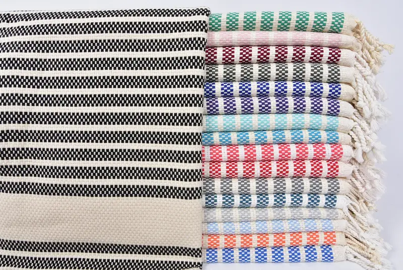 70x40 Cotton Striped Towel, Turkish Bath Towel Set, Wedding Shower Gift, Personalized Turkish Towel, Custom Gift, Soft towel, Housewarming Gift - 2