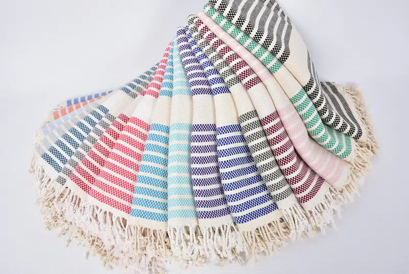 70x40 Cotton Striped Towel, Turkish Bath Towel Set, Wedding Shower Gift, Personalized Turkish Towel, Custom Gift, Soft towel, Housewarming Gift - 4