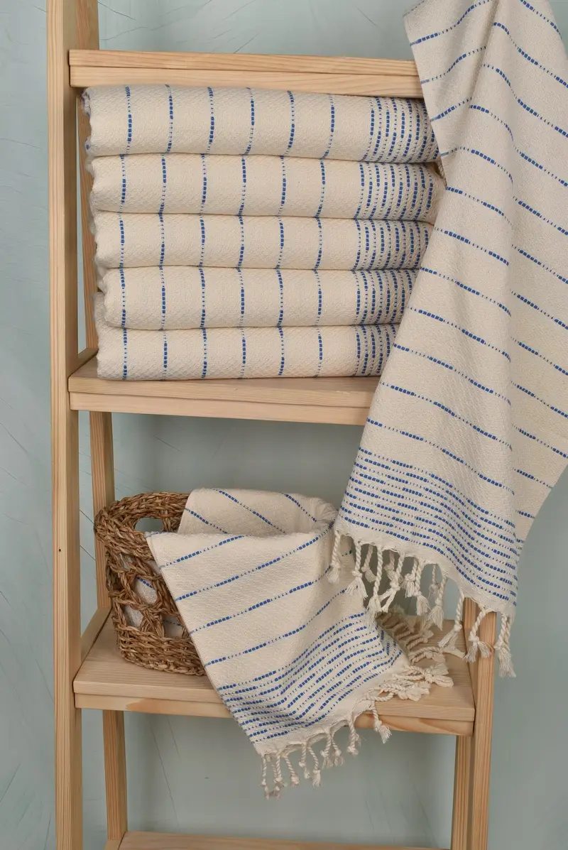 Guest Towel, 36x18 Cotton Striped Design Towel, Bathroom Towels, Wedding For Favor, Turkish Tea Towel, Custom Wedding Gifts, Turkish Hand Towel - 3