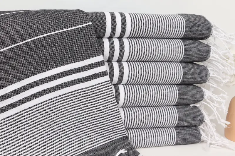 Turkish Towel Hand Towel, Gift For The Home, Custom Tea Towel, Personalized Hand Towel, Xmas Gifts, 40x24 Cotton Striped Towel, Personalized Gift - 1