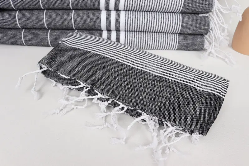 Turkish Towel Hand Towel, Gift For The Home, Custom Tea Towel, Personalized Hand Towel, Xmas Gifts, 40x24 Cotton Striped Towel, Personalized Gift - 4