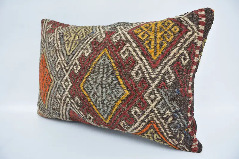 16x24 Red Cushion Case, Kilim Pillow Cover, Pillow Case, Ethnical Kilim Rug Pillow, Throw Kilim Pillow, Living Room Throw Cushion Case - 4