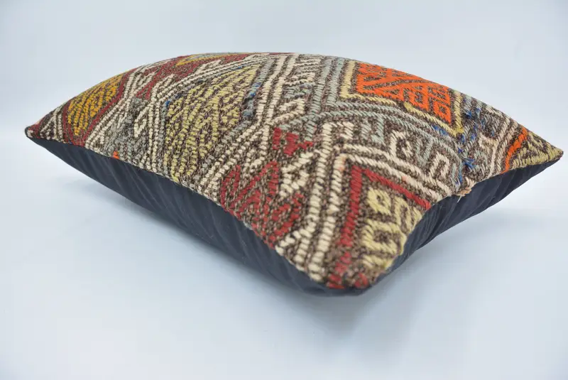 16x24 Red Cushion Case, Kilim Pillow Cover, Pillow Case, Ethnical Kilim Rug Pillow, Throw Kilim Pillow, Living Room Throw Cushion Case - 6
