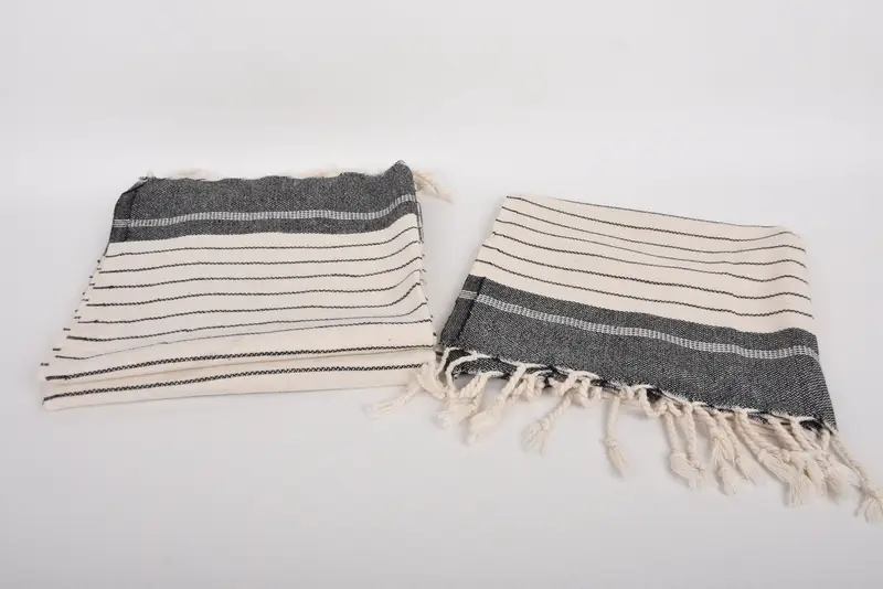 Guest Towel, 40x22 Cotton Striped Towel, Bulk Order Towel, Bridesmaid Gift Towel, Monogram Kitchen Towel, Bathroom Towels, Custom Hand Towel - 7