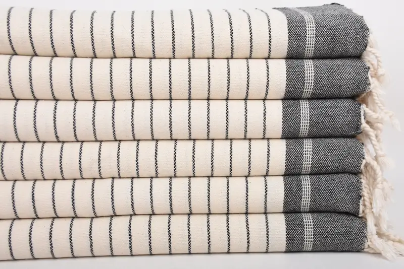Guest Towel, 40x22 Cotton Striped Towel, Bulk Order Towel, Bridesmaid Gift Towel, Monogram Kitchen Towel, Bathroom Towels, Custom Hand Towel - 3