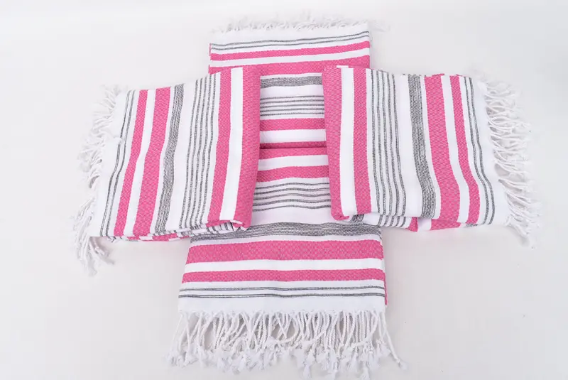 Quick-dry travel peshtemal towel, Hammam towel, 70x36 Cotton Striped Towel, Gift Boxes Towel, Wedding Gift, Best Wedding Gift, Sand-free towel - 6