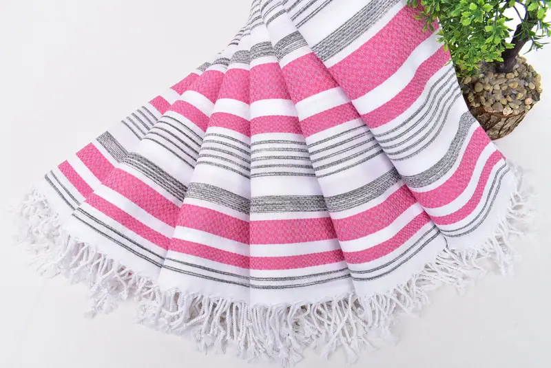 Quick-dry travel peshtemal towel, Hammam towel, 70x36 Cotton Striped Towel, Gift Boxes Towel, Wedding Gift, Best Wedding Gift, Sand-free towel - 4
