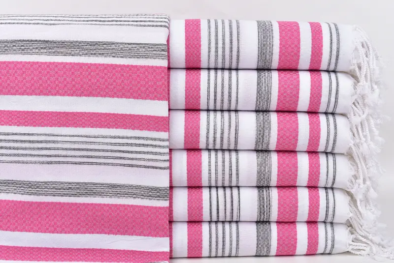 Quick-dry travel peshtemal towel, Hammam towel, 70x36 Cotton Striped Towel, Gift Boxes Towel, Wedding Gift, Best Wedding Gift, Sand-free towel - 1