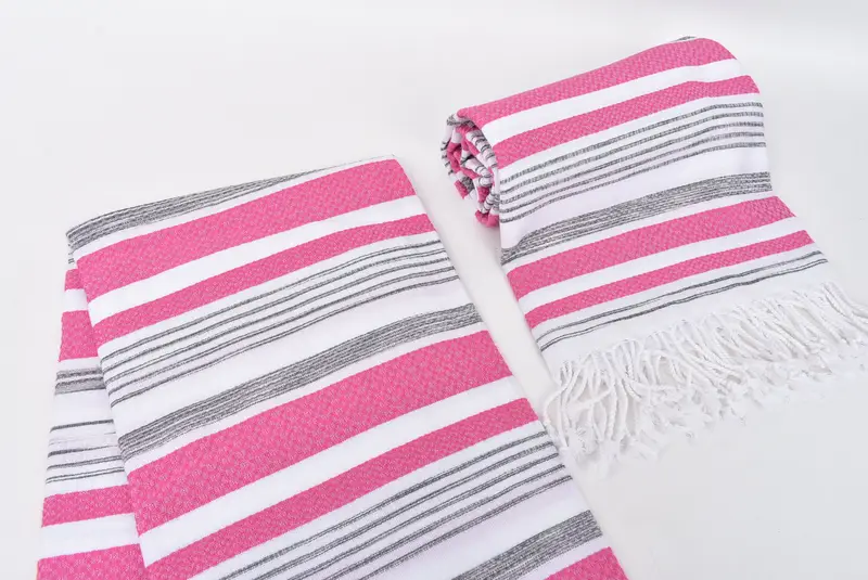 Quick-dry travel peshtemal towel, Hammam towel, 70x36 Cotton Striped Towel, Gift Boxes Towel, Wedding Gift, Best Wedding Gift, Sand-free towel - 7