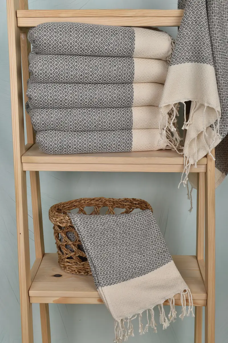 Turkish Tea Towel, Handmade Gift, Bridesmaid Towel, 40x20 Cotton Diamond Towel, Wedding Gifts Towel, Small Bath Towels, Gym Towel, Personalized Gift - 3