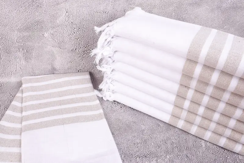 Organic cotton Turkish peshtemal towel, Maid Of Honor Gift, Turkish Towel Beach, Fouta towel, Yoga Towel, Bachelor Gifts, 70x40 Cotton Striped Towel - 2