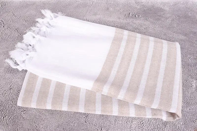 Organic cotton Turkish peshtemal towel, Maid Of Honor Gift, Turkish Towel Beach, Fouta towel, Yoga Towel, Bachelor Gifts, 70x40 Cotton Striped Towel - 6