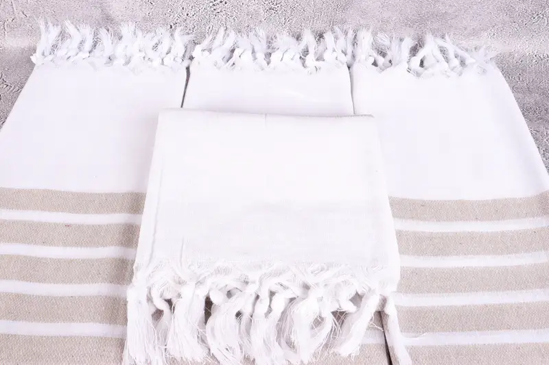 Organic cotton Turkish peshtemal towel, Maid Of Honor Gift, Turkish Towel Beach, Fouta towel, Yoga Towel, Bachelor Gifts, 70x40 Cotton Striped Towel - 4